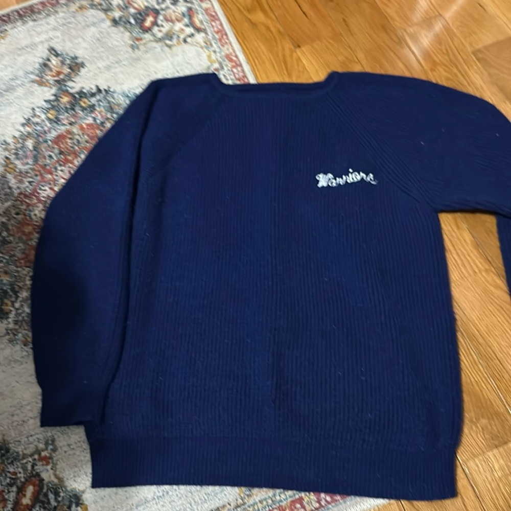 Blue vintage warrior crewneck sweater
